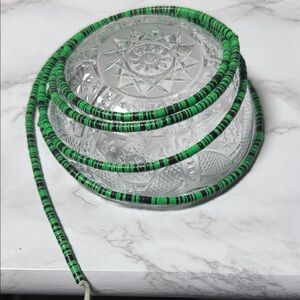 Green and Black Heishi Waistbeads